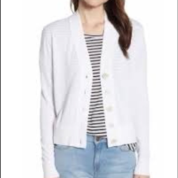 j crew white cardigan